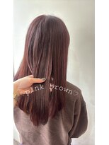 オーガスト ヘア ネイル(AUGUST hair nail)&nbsp;ピンクブラウン/ブリーチなし/横浜/透明感カラー