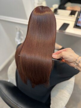 ウィステリア アネックス 銀座(WISTERIA ANNEX) チェリーレッドブラウン/髪質改善カラー/ULTOWA/縮毛矯正/東銀座