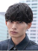 難波シャドウパーマツイストスパイラルパーマツーブロックウルフ
