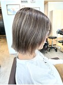 30代40代50代白髪ぼかしハイライトウルフレイヤー切りっぱなし
