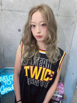 インク 渋谷(INK.) ミルクティーブロンドニュアンスウルフワンホンレイヤー渋谷