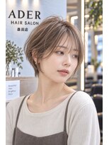 アーダーヘアサロン 森田店(ADER HAIR SALON)&nbsp;透明感アッシュブラウンの軽やかショートレイヤー