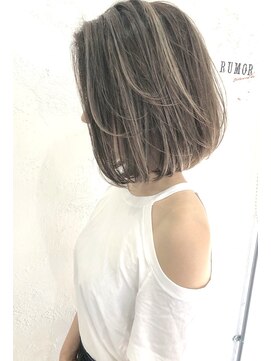 ルモア(RUMOR) Rumor×「外国人3Dハイライトカラー」アッシュブルージュ