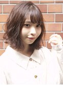 外はねボブ　ブラウンカラー　担当　佃