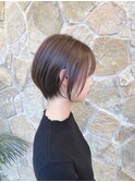 20代30代40代50代ひし形束感ショート透明感マロンベージュ