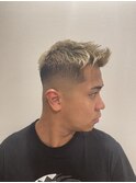 ハイライトフェードカットアップバンク高級刈り上げメンズ男