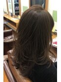 抜け感グレージュラベンダー 大人可愛いミディアム