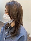 ホワイトグレージュ/デジタルパーマ/チェリーブラウン/表参道
