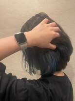 六本木美容室 西麻布店&nbsp;インナーカラー×ブルー◎イルミナカラー