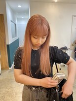 ヘアーブレイス(hair brace)&nbsp;ブリーチ一回　オレンジベージュ　stylist聖斗