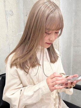 サイン 渋谷(SIGN) レイヤーカットインナーカラーイヤリングカラ一色落ち綺麗表参道