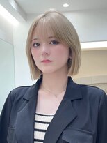 ノイズ エコル(Hair&Make NOISM ekolu )&nbsp;韓国タッセルボブ×ミルクティーベージュ