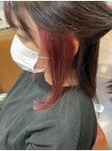 インナーカラー/コーラルピンク【ROOF用賀】#髪質改善