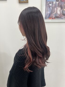 リフトバイマグ 松本駅前店(lift by mag) 大人可愛いインナーカラーチェリーピンクココアブラウン