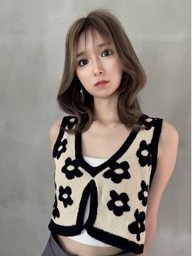 ロンド ラマ 岐阜(Lond bla-ma) 韓国くびれヘア/顔周り/ミルクティーベージュ/髪質改善