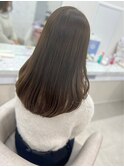 シアーブラウン/ストレートヘア/艶髪