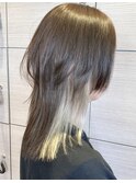 インナーカラー/インナーカラー/ブリーチ2回/ダブルカラー/朝霞