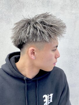 ルースト 西院店(ROOST) ツイストパーマ/ホワイトメッシュ/ジェットモヒカン