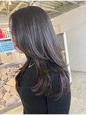レイヤーカット/くびれヘア/ブルーブラック