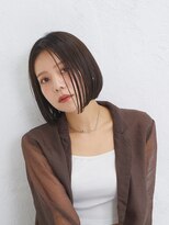 アーサス バイ ヘッドライト 盛岡店(ursus by HEADLIGHT)&nbsp;切りっぱなしボブ暗めカラーパールベージュココアブラウン