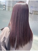 ピンクブラウンで白髪もカバー