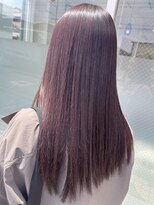 美容室グリッター 雀宮店 ピンクブラウンで白髪もカバー