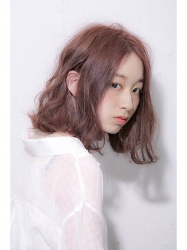 ノラジャーニー(NORA Journey) 【NORA Journey】ピンクベージュの前髪なしボブ