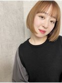 ◎ももか担当◎究極ボブ×ピンクベージュ