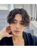 波巻きパーマ センターパート
