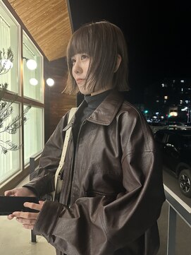 エムサロン 元総社(emusalon) 《Yachida》まろやかベージュ×ナチュラルボブ