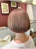 #ハッシュカット#フルバング#似合わせカット#レッドブラウン