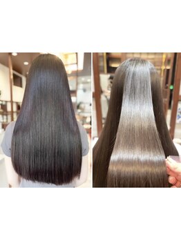 『長年の縮毛矯正でダメージが心配』『頻回な白髪染めで傷んだ髪が本当に綺麗なストレートになるの…？』