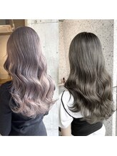 【ブリーチ1回で作る透け感溢れる高品質なカラー】透け感のある上品なトレンドデザイン◎［天神/大名］