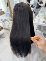 レイリー 原宿 表参道(Rayreee) 美髪に導く縮毛矯正オリーブグレージュカラー/前髪/顔周り