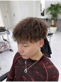 ツイストスパイラルパーマツイストパーマメンズパーマ刈り上げ
