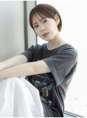 イメチェン/ホワイトブロンド/外ハネボブ/美髪/白河36