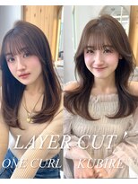 アフロートリノ(AFLOAT Leino)&nbsp;2wayバング 韓国前髪 シースルー ミディアム くびれ レイヤー#