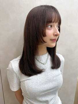 キイ ギンザ(k.e.y GINZA) 姫カット+マロンカラ-