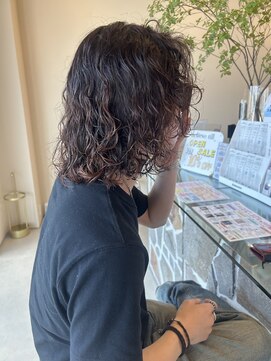 アチーブティルスマートサロン 豊川末広通店(achieve till Smart Salon) 海外風メンズボブ無造作パーマ爽やか束感ミディアム20代30代40代