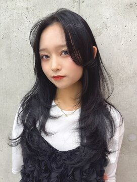 モク 立川(moc) 韓国風レイヤーカットブリーチダブルカラー前髪