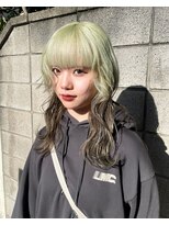 ヴァーディ オモテサンドウ(Vardy omotesando)&nbsp;roots/ルーツカラー デザインカラー 裾カラー ミント