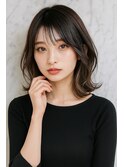 オリーブグレークラゲヘアーココアベージュ