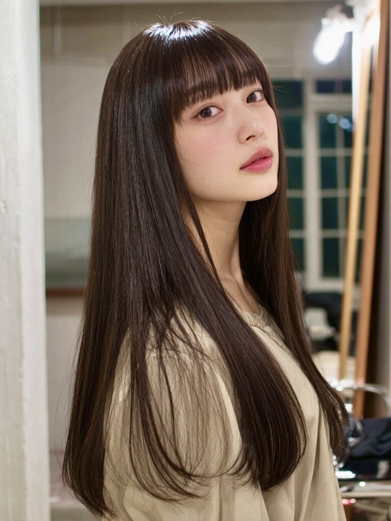 ロングストレートヘア：L268840795｜エミイ 鎌倉(eMii.)のヘアスタイル