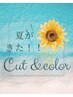 夏本番！カット+リタッチカラー+すっきりminiヘッドスパ+最高艶6ステップTR