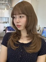 アンカーバイナチュラル(anchor by natural)&nbsp;韓国風/レイヤー/前髪カット/オリーブ/透明感/ハッシュカット