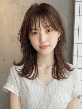 オンク 新宿(onk) 黒髪/グレーベージュ/レイヤーロング/前髪パーマ[新宿駅]
