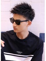 ネイビー(NAVY)&nbsp;ワイルドアップバング 2ブロックモヒカン ビジカジ