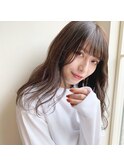 透明感アッシュグレージュミディアム/黒髪カタログ/髪質改善