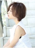 小顔/ひし形/クビレ/丸み/ボブ/20代/30/代/40代/大人ショート