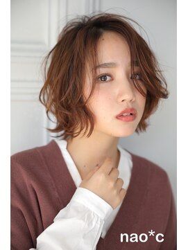 ナオシ トレス 富雄店(nao*c tres) 大人かわいい小顔☆ナチュラルミディアムボブ